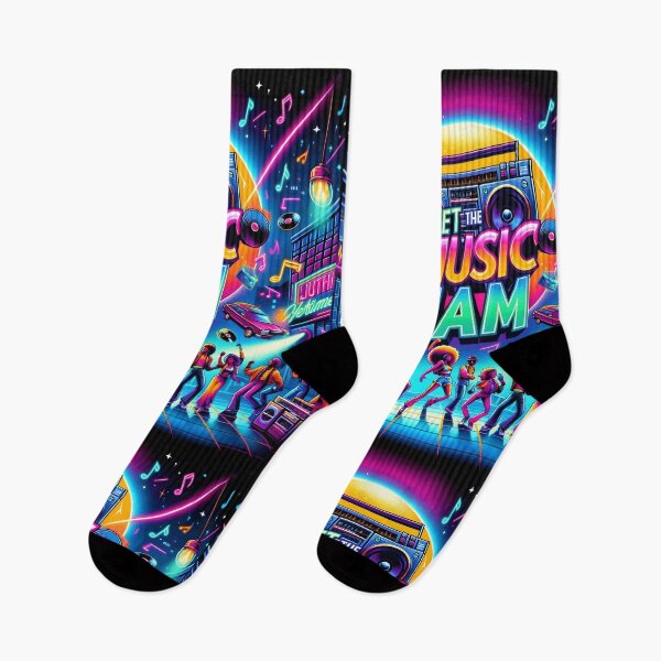 Item preview, LET THE MUSIC JAM , Retro Design  designed and sold by GPrint001.