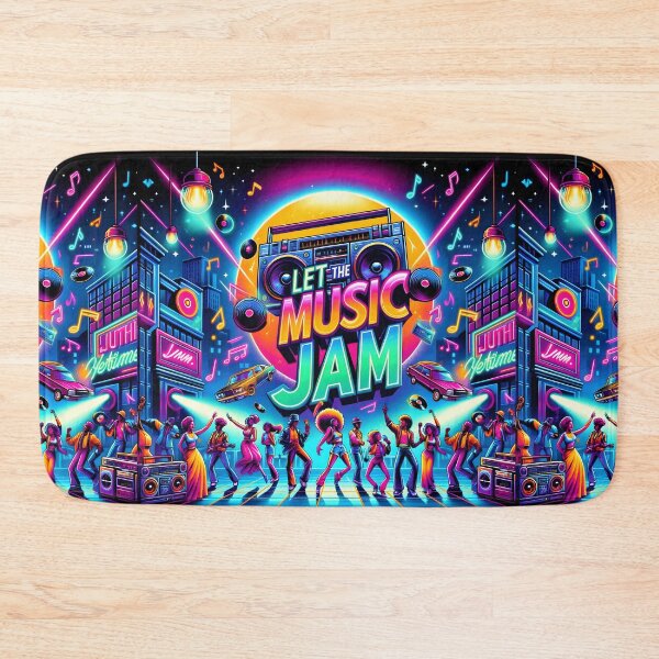 Item preview, LET THE MUSIC JAM , Retro Design  designed and sold by GPrint001.