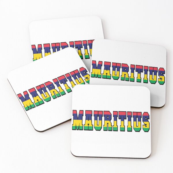 Item preview, Mauritius Country Flag Typography designed and sold by TravelWish.