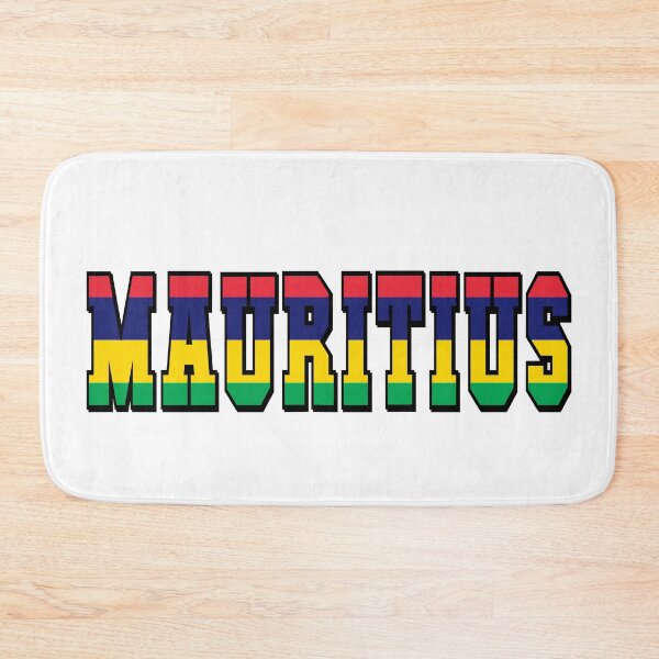Item preview, Mauritius Country Flag Typography designed and sold by TravelWish.