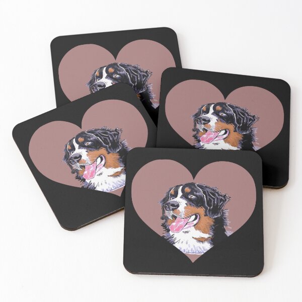 Item preview, PERRO DE MONTAÑA DE BERNA BERNER CORAZÓN ROSA OSCURO designed and sold by Marni Scofidio Desi9ns.