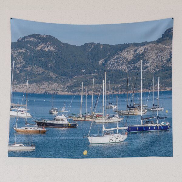 Item preview, Puerto Pollensa Mallorca Boats In The Bay designed and sold by GG WALL ART.