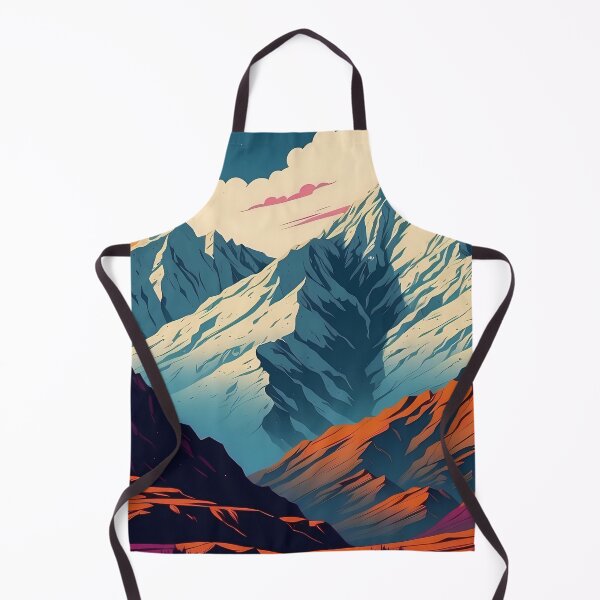 Item preview, Whimsical Twilight on Stylized Alpine Peaks designed and sold by ArtComixHaven.