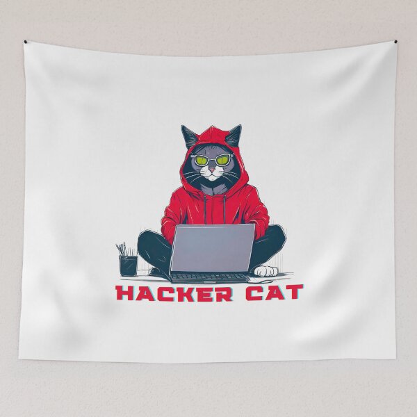 Item preview, The Hacker Cat designed and sold by zehrinads.