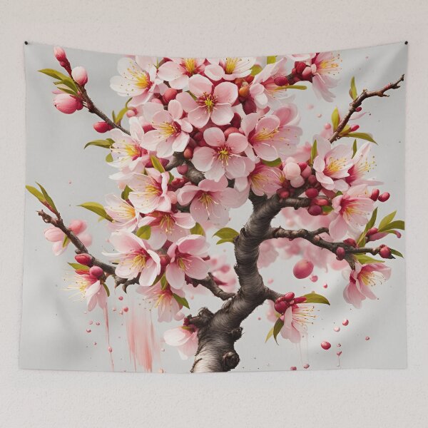 Item preview, Peach Tree Bonsai In Bloom designed and sold by taiche.