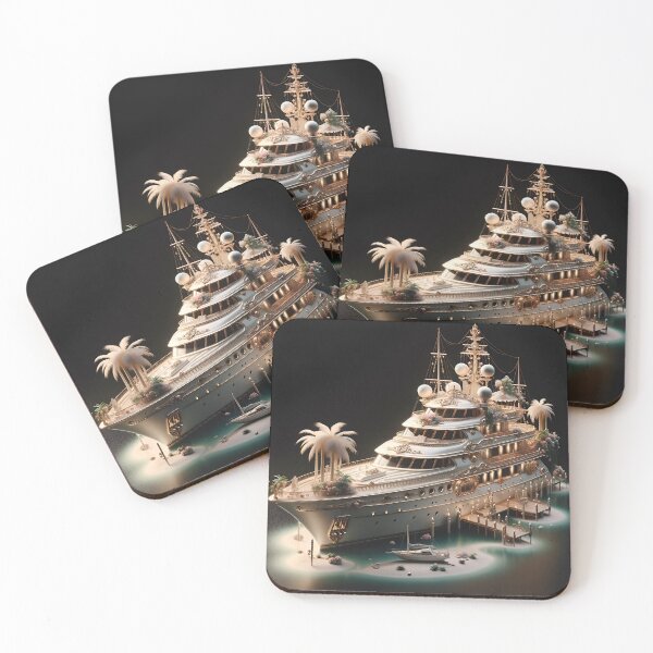 Item preview, Pearlescent Yacht Nostalgic Isle Vintage Elegance designed and sold by ByDigitalDream.