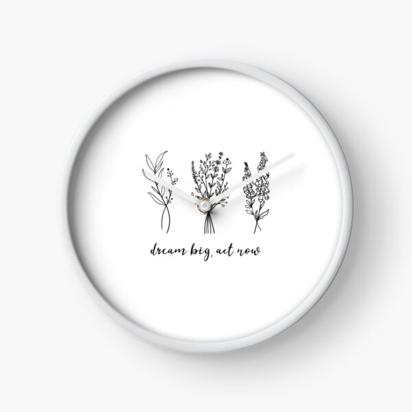 Item preview, Dream Big Act Now Motivation Flower Quote designed and sold by BelloniArtShop.