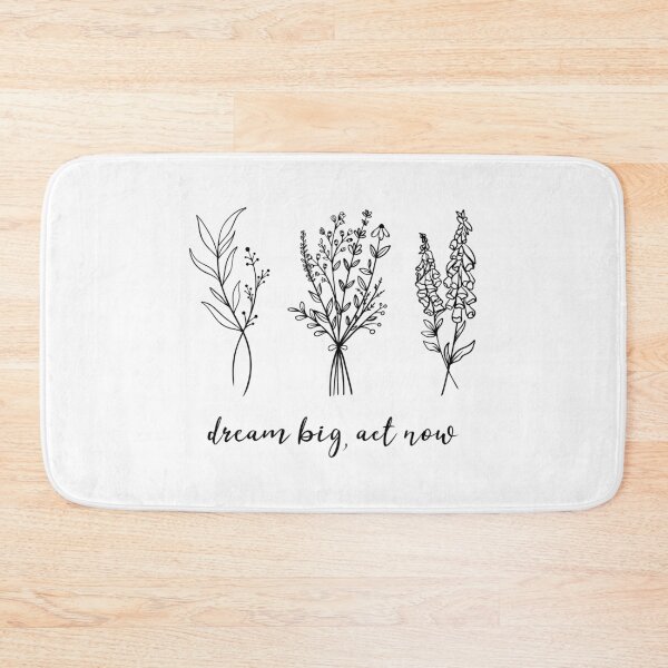 Item preview, Dream Big Act Now Motivation Flower Quote designed and sold by BelloniArtShop.