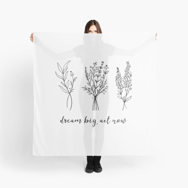 Item preview, Dream Big Act Now Motivation Flower Quote designed and sold by BelloniArtShop.