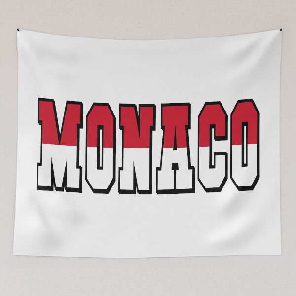 Item preview, Monaco Country Flag Typography designed and sold by TravelWish.
