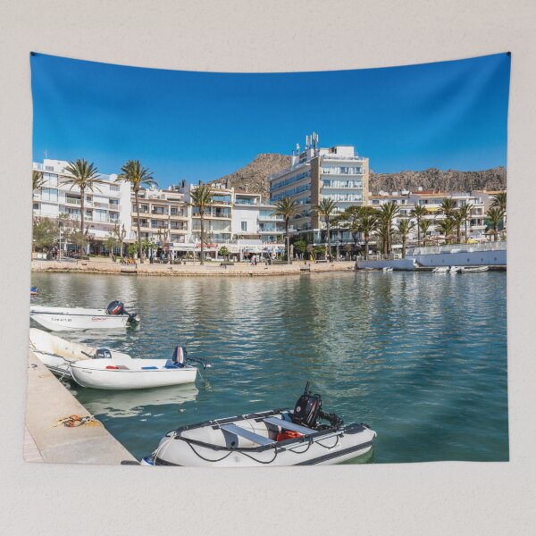 Item preview, Puerto Pollensa Mallorca Boats And The Harbour designed and sold by GG WALL ART.