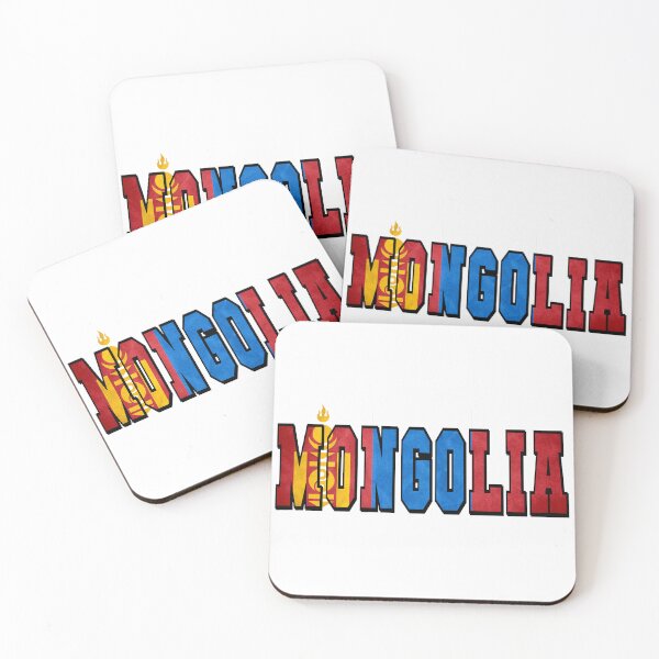 Item preview, Mongolia Country Flag Typography designed and sold by TravelWish.