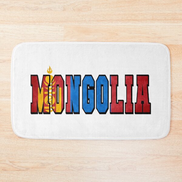Item preview, Mongolia Country Flag Typography designed and sold by TravelWish.