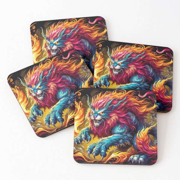 Item preview, Elemental Fury: The Fire and Ice Lion designed and sold by Vitalka-uk.