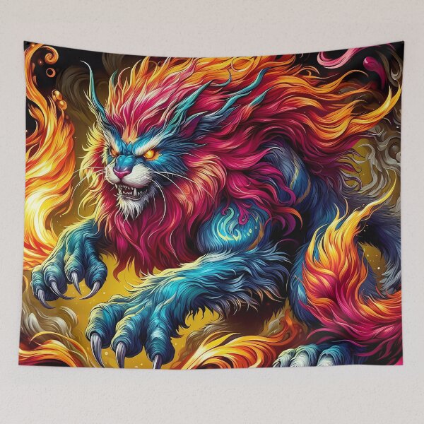 Item preview, Elemental Fury: The Fire and Ice Lion designed and sold by Vitalka-uk.