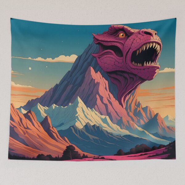 Item preview, Mystic Dragon's Twilight Over Crimson Peaks designed and sold by ArtComixHaven.