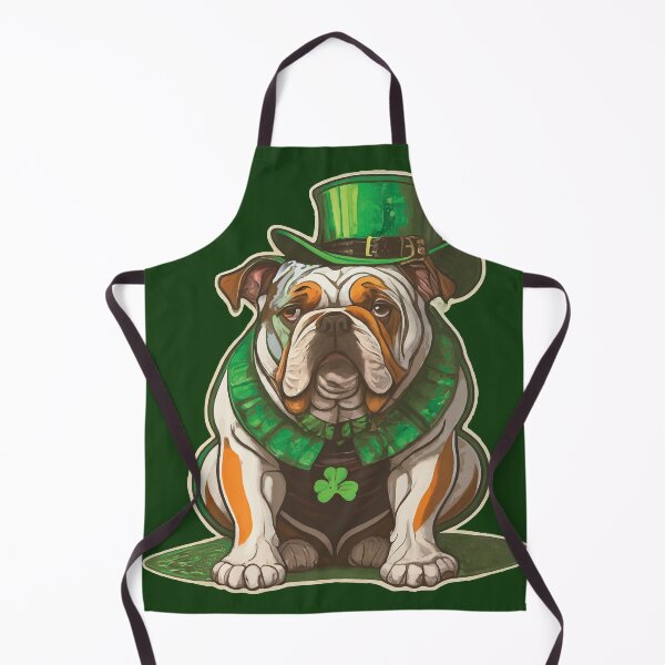 Item preview, St. Patrick's Day bulldog lucky charm designed and sold by Feline Rockstars.