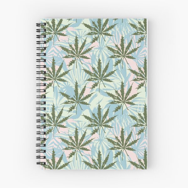 Item preview, Hemp Plant with Pink in a Pattern - Minimalist - Vintage Retro Style designed and sold by Loving Nature Gifts.