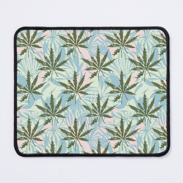 Item preview, Hemp Plant with Pink in a Pattern - Minimalist - Vintage Retro Style designed and sold by Loving Nature Gifts.