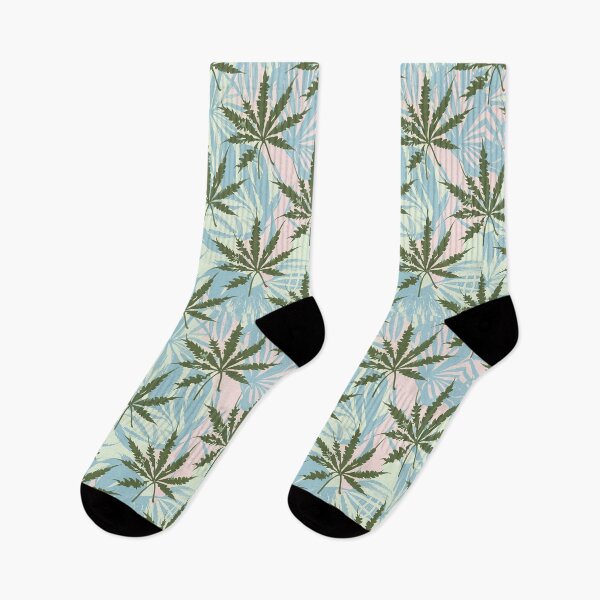 Item preview, Hemp Plant with Pink in a Pattern - Minimalist - Vintage Retro Style designed and sold by Loving Nature Gifts.