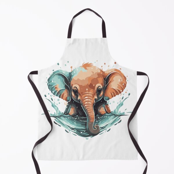 Item preview, Elephant: Swimming in Still Waters - Watercolor Effect designed and sold by StellarValor.