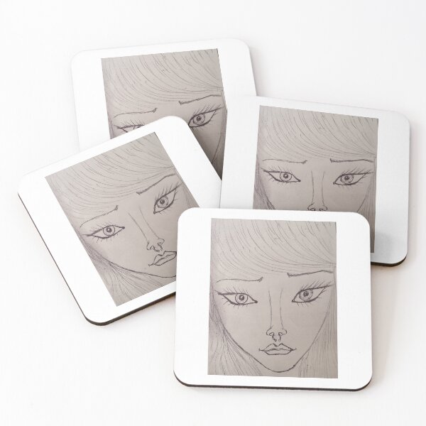 Item preview, Pencil art hand drawn girl face  designed and sold by McFleur's Lens.