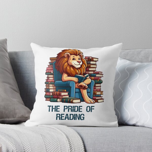 Artikelvorschau, Lion in a cozy armchair reading a book entworfen und verkauft von Irbisinthebox.
