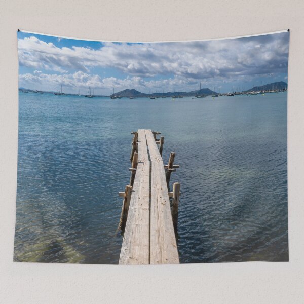 Item preview, Pine Walk Jetty Puerto Pollensa mallorca designed and sold by GG WALL ART.