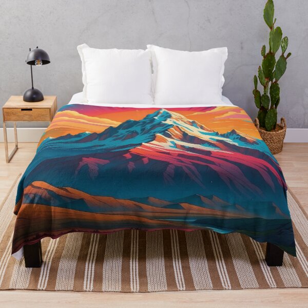 Item preview, Sunset Mirage en el majestuoso horizonte de la montaña designed and sold by ArtComixHaven.