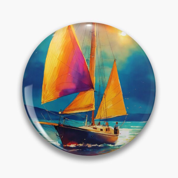 Item preview, Luminous Sailboat: Vectorial Watercolor Illustration sailboat, vector, illustration, luminous, watercolor, designed and sold by OURBYPRODUCTS.