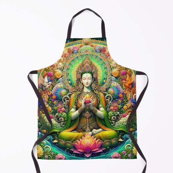 Item preview, Green Tara Spring Psychedelic Floral Fractal Mandala 2 designed and sold by GuyBlank.