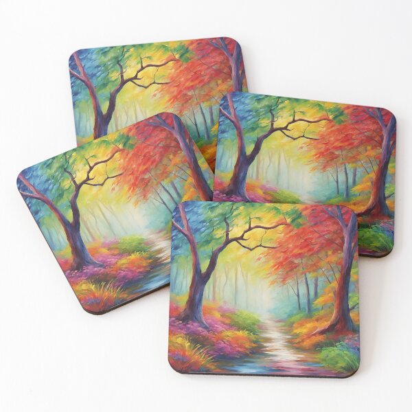 Item preview, colorful forest designed and sold by MyCraftForYOU.