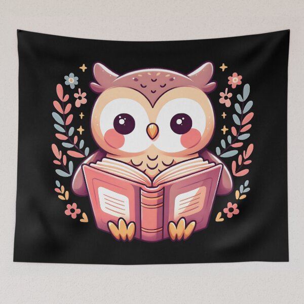 Item preview, Reading addiction. Adorable Book Loving Owl. designed and sold by Unitepeople.