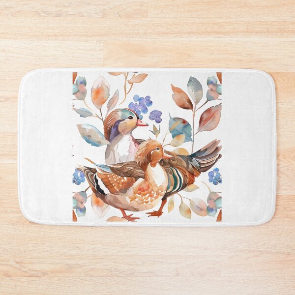 Item preview, Botanical Watercolor Loving Couple Mandarin Ducks Pattern designed and sold by Estrakingdom.