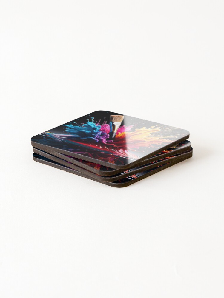 Thumbnail 4 of 5, Coasters (Set of 4), Color explosion designed and sold by Talpha.