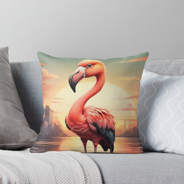 Item preview, Sunset City Flamingo designed and sold by NeatThingLover.