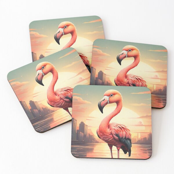 Item preview, Sunset City Flamingo designed and sold by NeatThingLover.