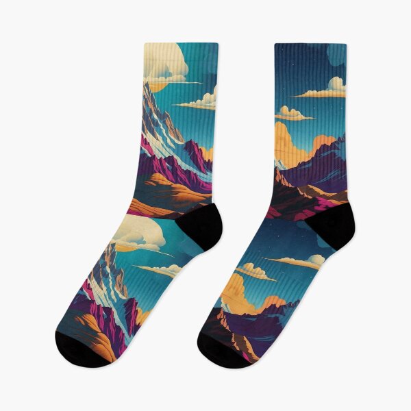 Item preview, Mystical Twilight Over Vivid Mountainous Terrain designed and sold by ArtComixHaven.
