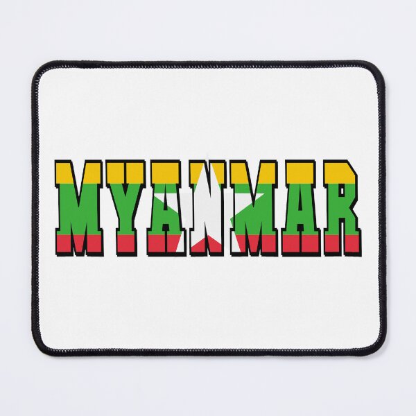 Item preview, Myanmar Country Flag Typography designed and sold by TravelWish.