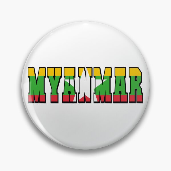 Item preview, Myanmar Country Flag Typography designed and sold by TravelWish.