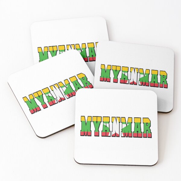 Item preview, Myanmar Country Flag Typography designed and sold by TravelWish.