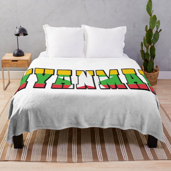 Item preview, Myanmar Country Flag Typography designed and sold by TravelWish.