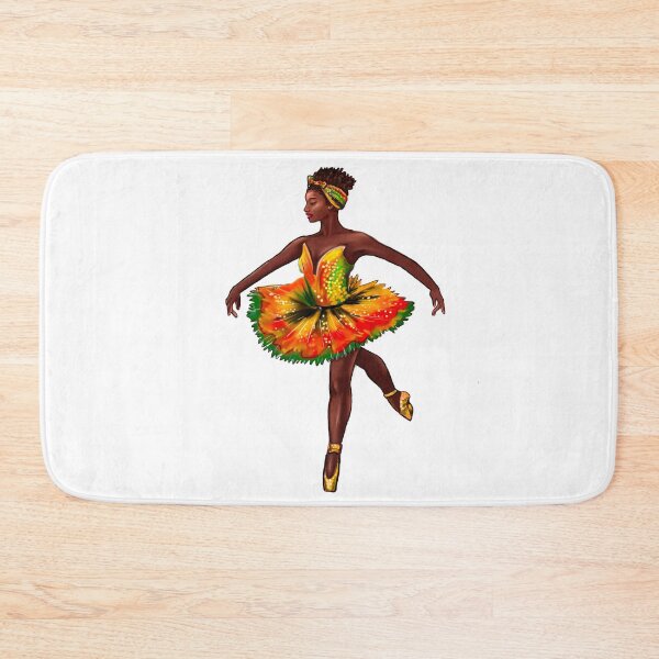 Item preview, Ballet dance dancer in Reggae Rasta Jamaica Jamaican colors tutu and pointe shoes cute dancing African American ballerina designed and sold by Artonmytee.