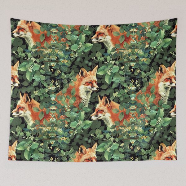 Item preview, Neutral Animal Fox in Forest Pattern designed and sold by Estrakingdom.