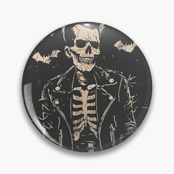 Item preview, Biker Bones Back from Dead Man's Party designed and sold by Retro Type.