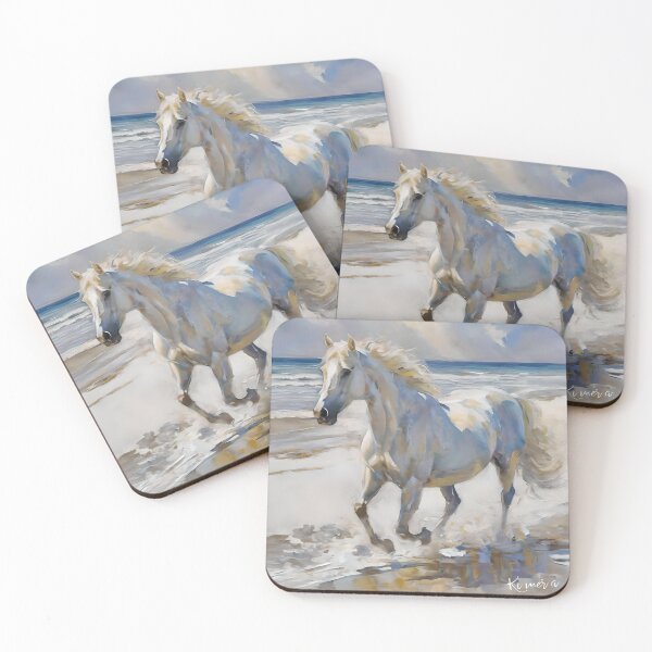 Item preview, White Horse galloping  designed and sold by ki-mer-a.
