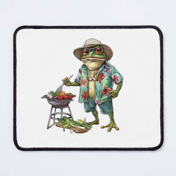 Item preview, Frog cooking vegetables on a barbeque designed and sold by Chugai.
