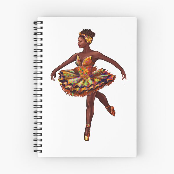 Item preview, Ballet dance dancer in Ghana Kente African print tutu and pointe shoes cute dancing African American ballerina designed and sold by Artonmytee.