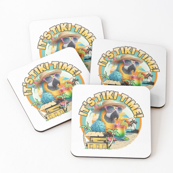 Item preview, ¡Hora del Tiki! - Diseños de loros agradecidos designed and sold by Smokinjoe66.