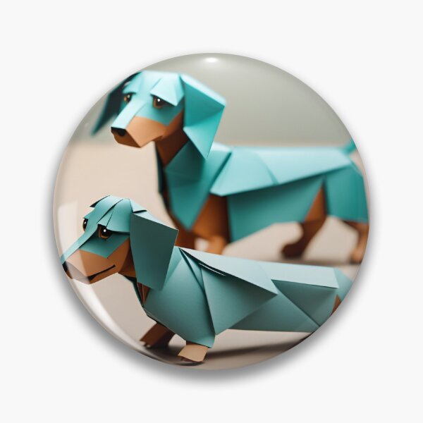 Item preview, Origami Art - Pint-sized Playfulness: Dazzling Dachshund Puppies designed and sold by ArtfulFolds.